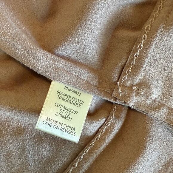 Max Studio London Faux Suede Women's Mauve Open Front Jacket size small - Picture 4 of 8